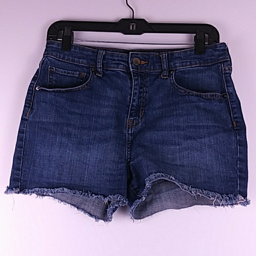 GAP High Rise Cut Off Dark Denim Shorts -Size 6